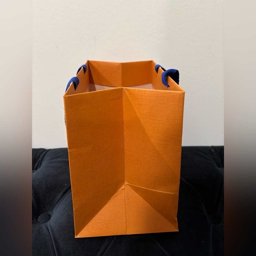 Louis Vuitton Bold Orange Shopping Bag with Blue Straps - Picture 2 of 6